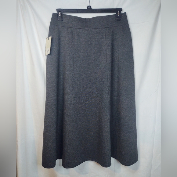 NWT Dana Buchman Ponte Flare Skirt Sz M - Picture 3 of 9